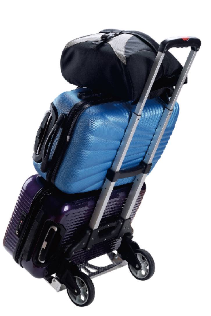 Alu-Paketkarre,Tragl. 70kg,Schaufel BxT 395x281mm,klappbar,Gummi-Bereifung-2