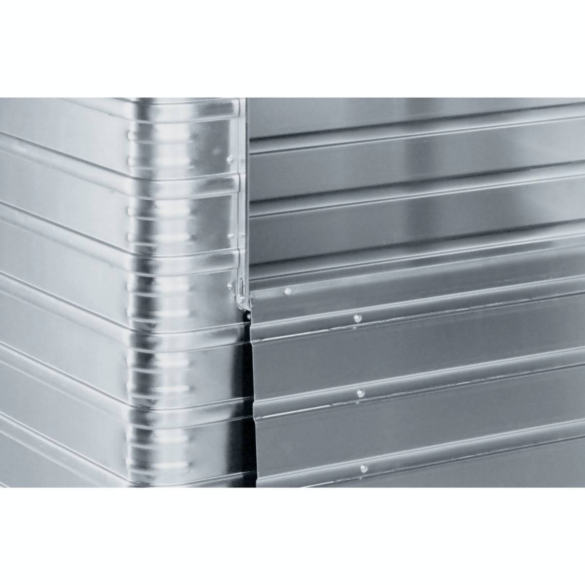 Alu-Kastenwagen,Ladefl. LxB 1250x700mm,1050l,HxLxB 1400x1300x750mm,4 Wände,1 Längswand klappbar,Gummi-Bereifung-1