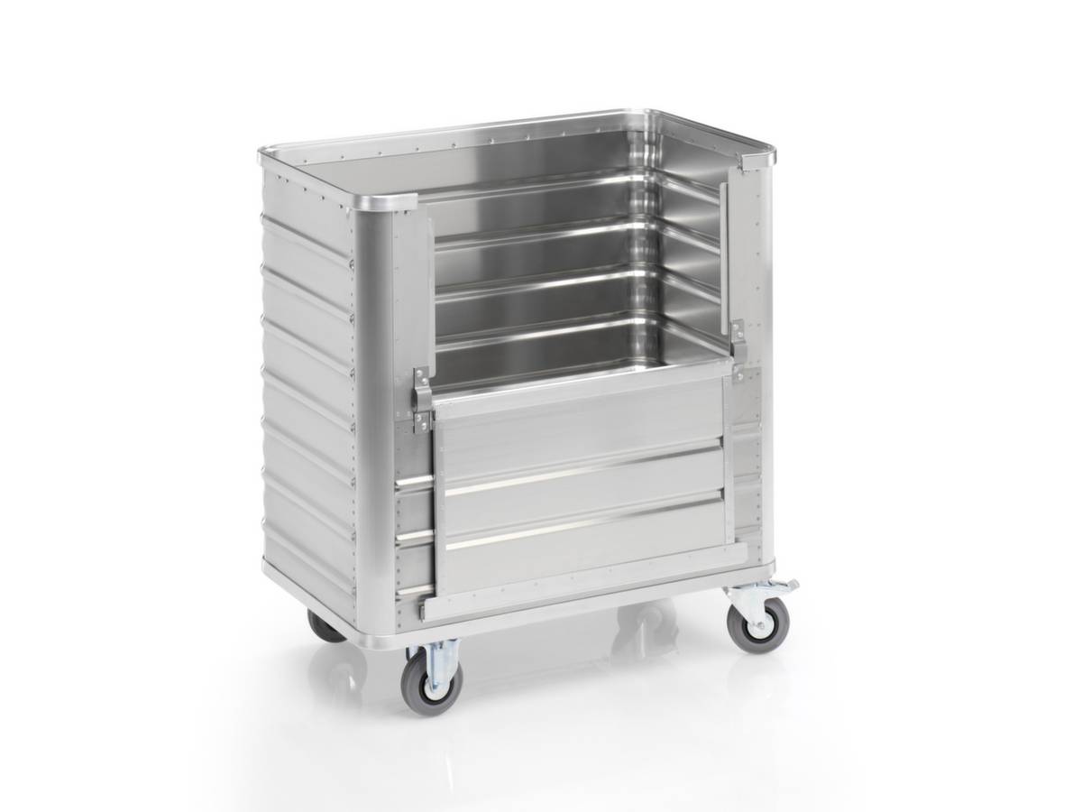 Alu-Kastenwagen,Tragl. 250kg,355l,HxLxB 985x930x530mm,Vollgummi-Bereifung-1