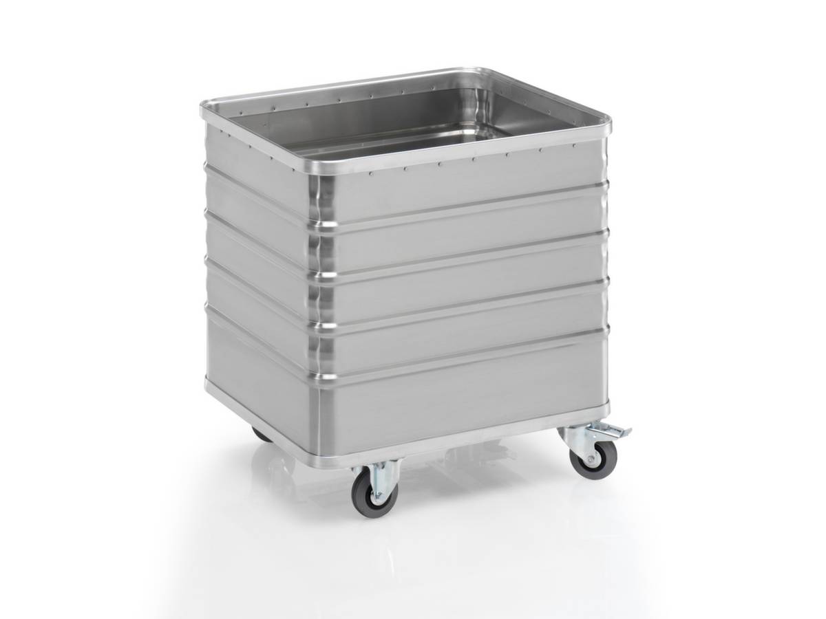 Alu-Kastenwagen,Tragl. 200kg,223l,HxLxB 740x730x580mm,Vollgummi-Bereifung-0