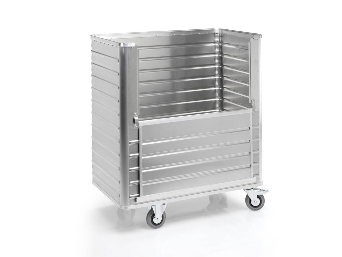 Alu-Kastenwagen,Tragl. 300kg,1050l,HxLxB 1430x1280x730mm,Vollgummi-Bereifung-1