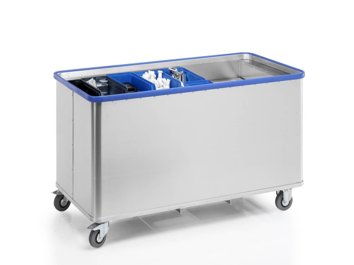 Alu-Kastenwagen,Tragl. 70kg,615l,HxLxB 895x1515x745mm,Vollgummi-Bereifung-1
