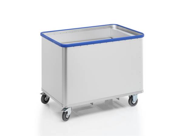 Alu-Kastenwagen,Tragl. 70kg,380l,HxLxB 855x1115x695mm,Vollgummi-Bereifung