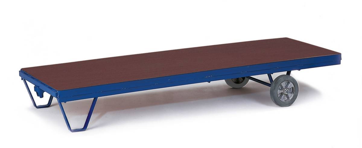 Schwerlast-Rollplatte,Tragl. 1500kg,Ladefl. LxB 1600x900mm,MDFplatte,RAL5010,2 Räder-0