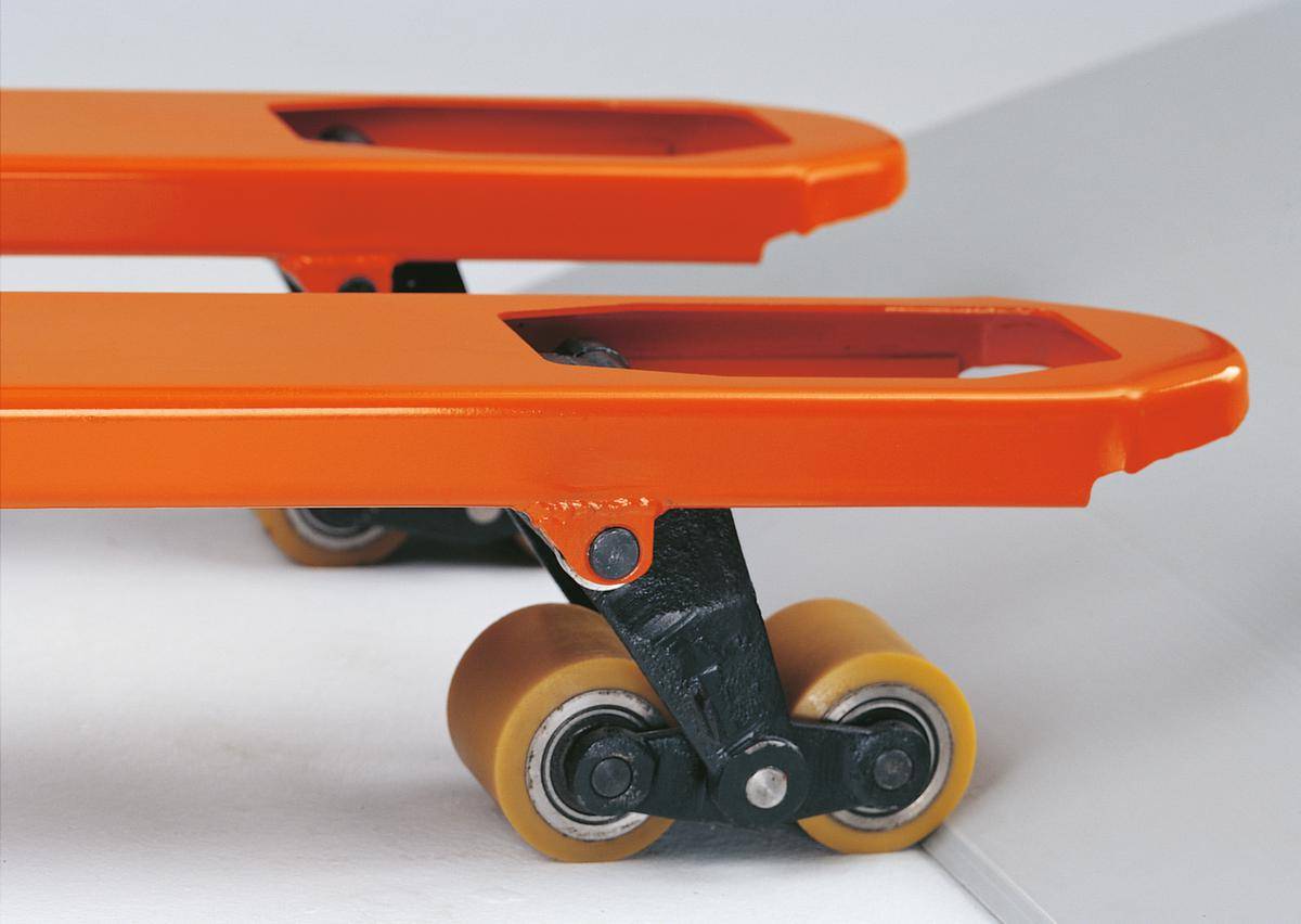 Palettenhubwagen,Tragl. 2500kg,Gabel L 1000mm,Lenkräder Nylon,Gabelrollen Tandem Nylon-4