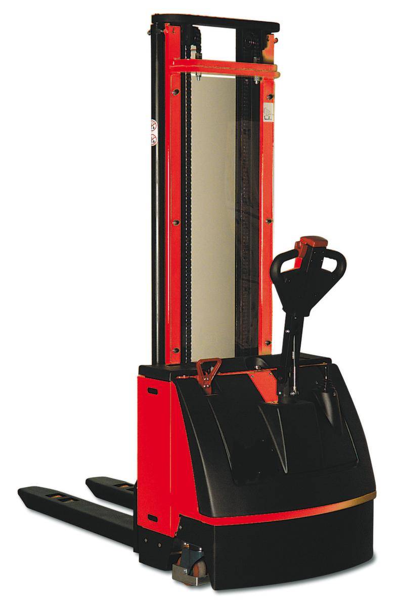 Elektrohydraulik-Stapler,Tragl. 1000kg,Gabel L 1150mm,Hub H 2500mm,Lenkräder PU,Gabelrollen PU,Teleskop-Mast-0