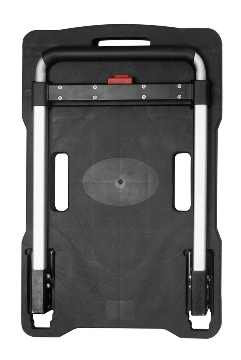 Schiebebügelwagen,Tragl. 150kg,Ladefl. LxB 653x415mm,Kunststoffplatte,1 Stirnwand (offen),klappbar,alu/schwarz-3