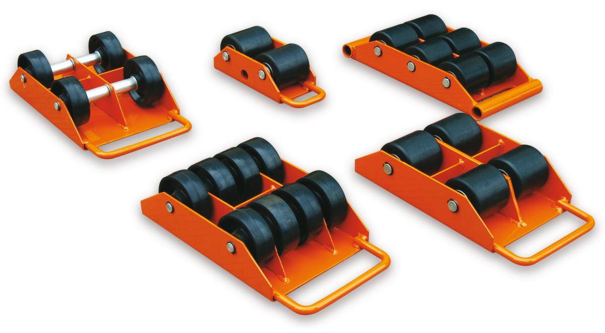 Transportroller,Tragl. 2500kg,Ladefläche LxB 210x 100mm,mit Gummibelag,RAL2002,2 Rollen-2