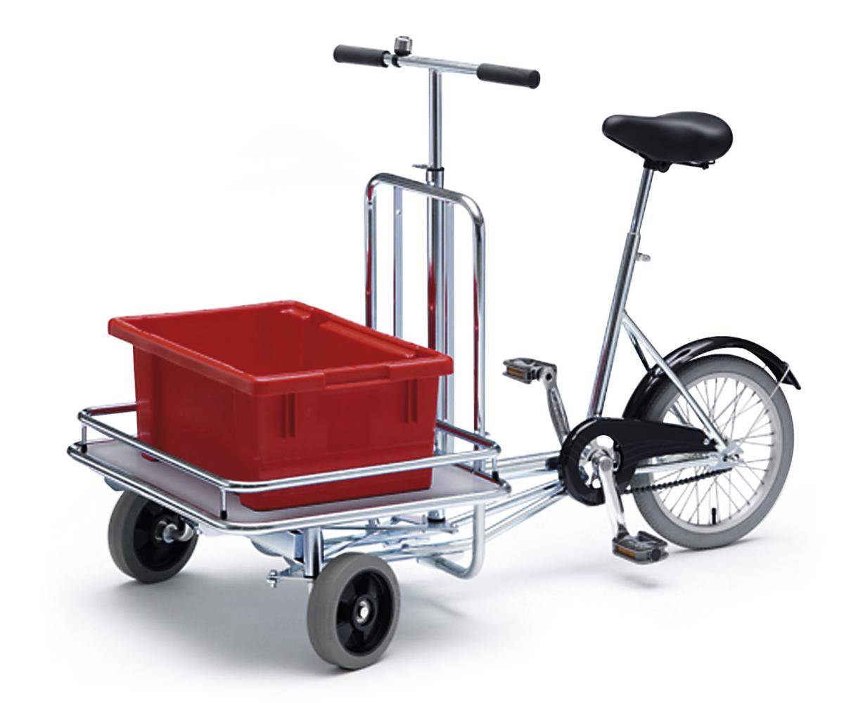 Betriebsfahrrad,Ladefl. LxB 520x610mm,Plattform m. Geländer,3 Räder,Elastik-/Luft-Bereifung-1