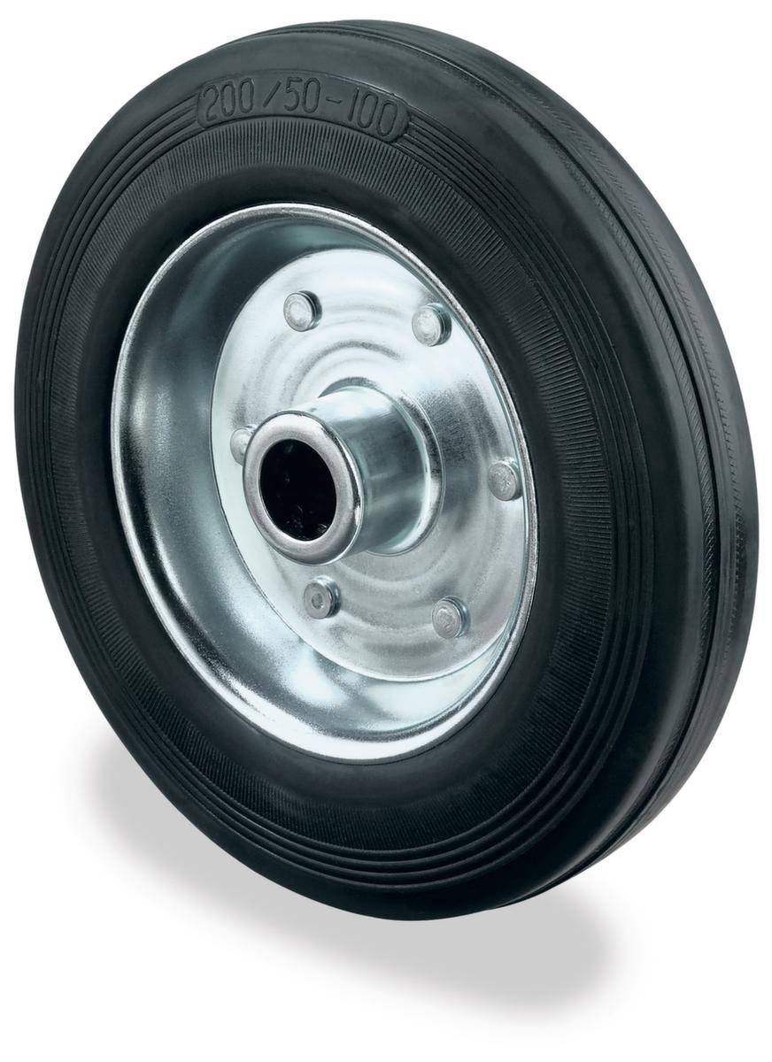 Gummirad - Stahlfelge - Rollenlager - Rad-Ø 200 mm - Tragkraft 205 kg-2