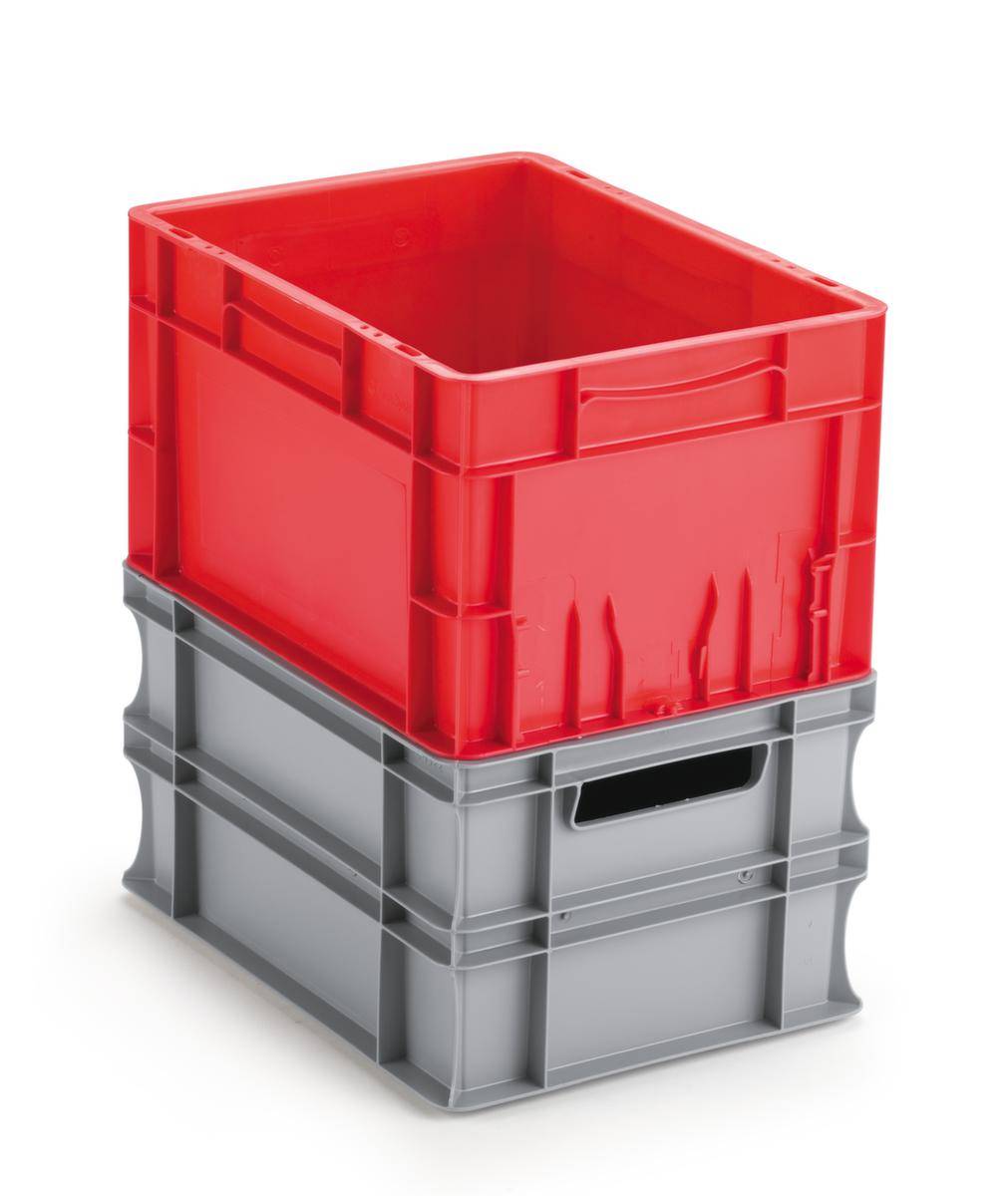 Euronorm-Stapelbehälter,HxLxB 220x400x300mm,20l,PP,grau,Wände geschlossen,Boden geschlossen-1