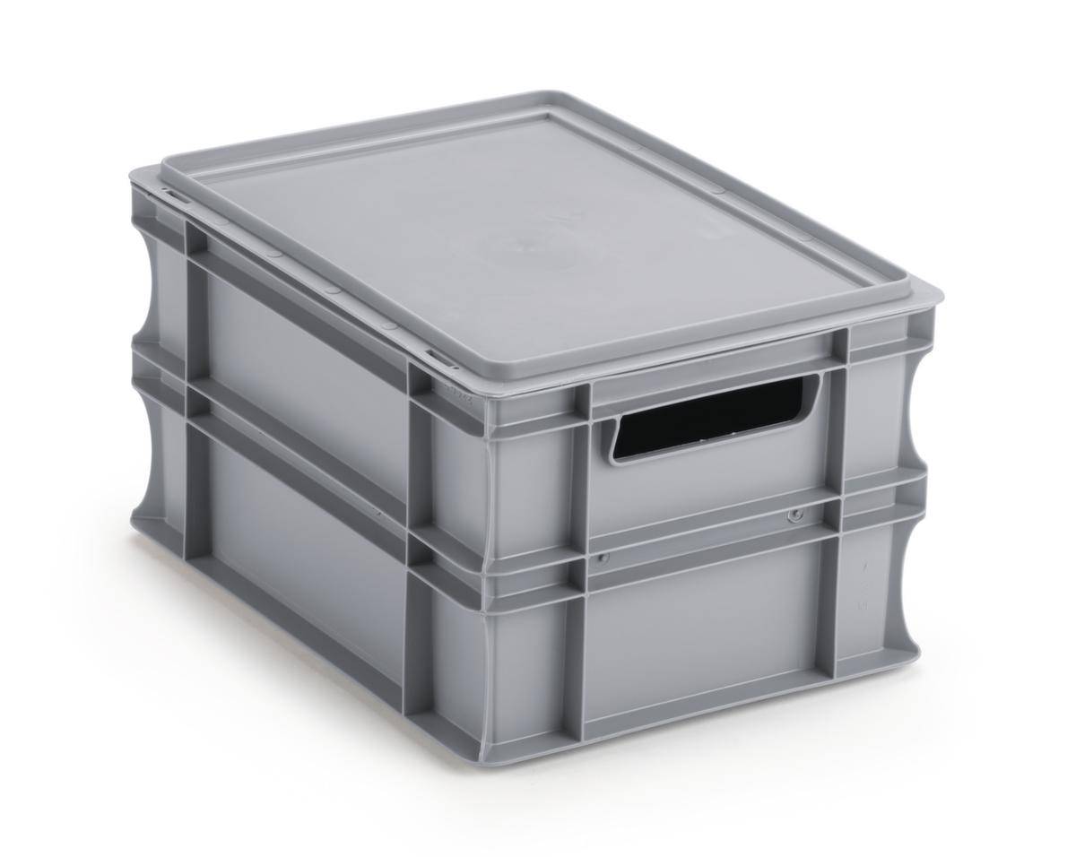 Euronorm-Stapelbehälter,HxLxB 220x400x300mm,20l,PP,grau,Wände geschlossen,Boden geschlossen-2
