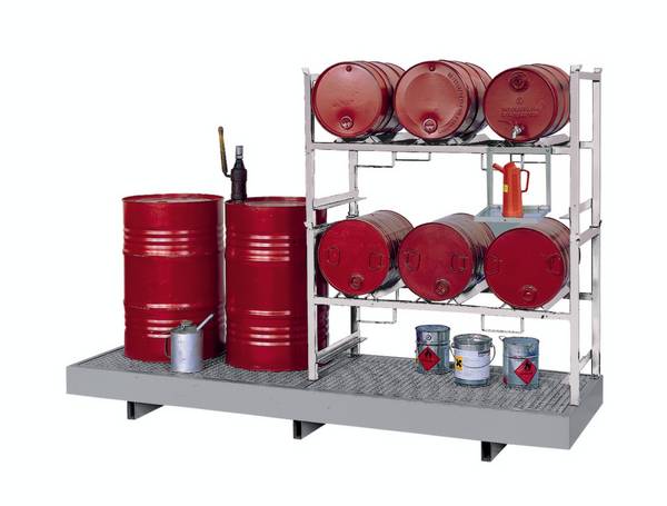 Stapelgestell,f. 3x60l Fass,HxBxT 790x1390x650mm,1xFassauflage,verzinkt