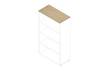 Büroregal,HxBxT 1600x900x450mm,3xHolzboden,4 OH,Korpus weiß/Eiche