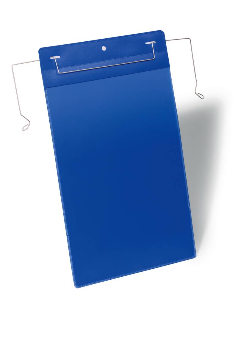 Sichttasche,DIN A4,hoch,HxB 313x223mm,Drahtbügel,PP,blau/transparent-0
