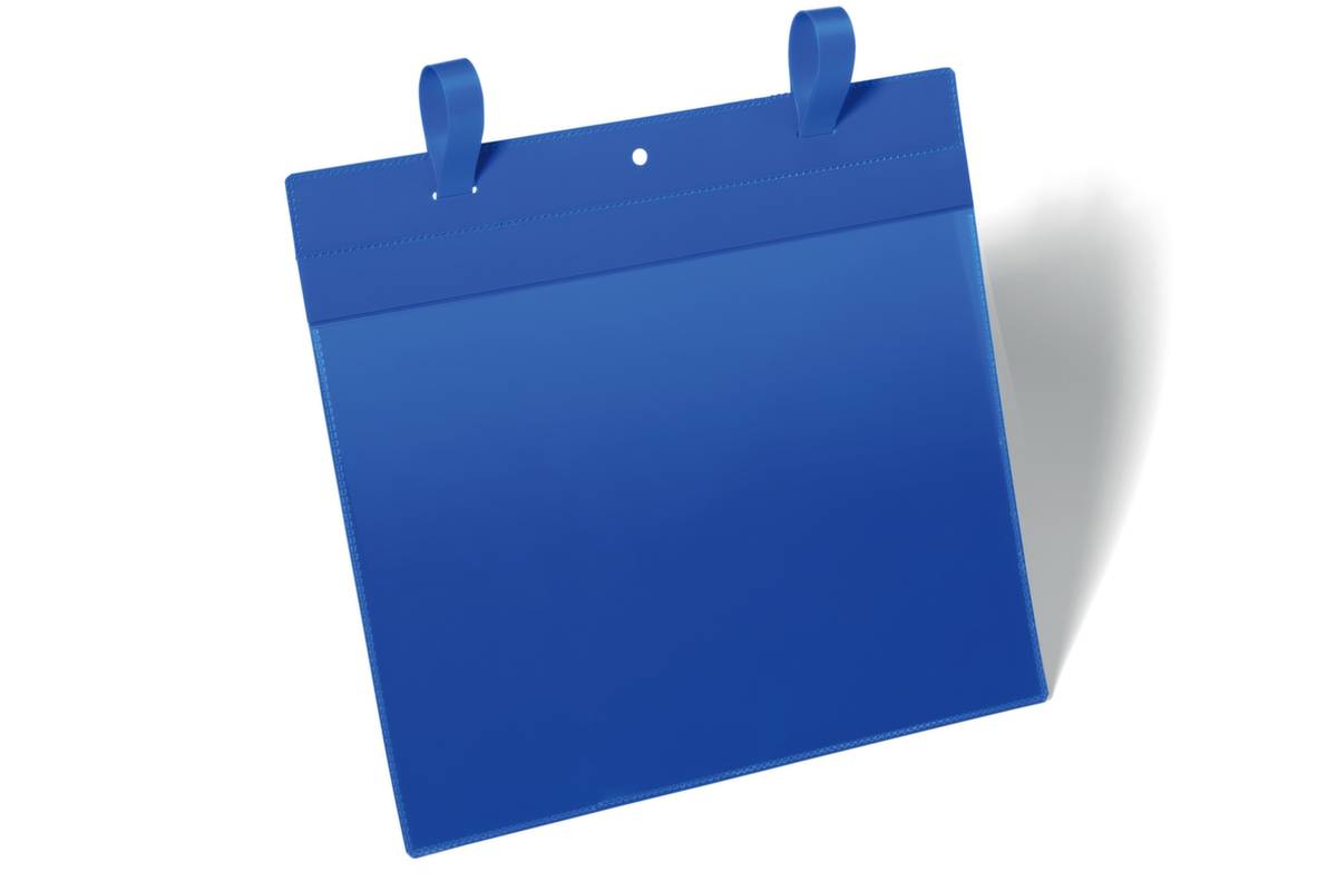 Sichttasche,DIN A4,quer,m. Aufhängelasche,m. Regenschutzklappe,PP,blau/transparent-0