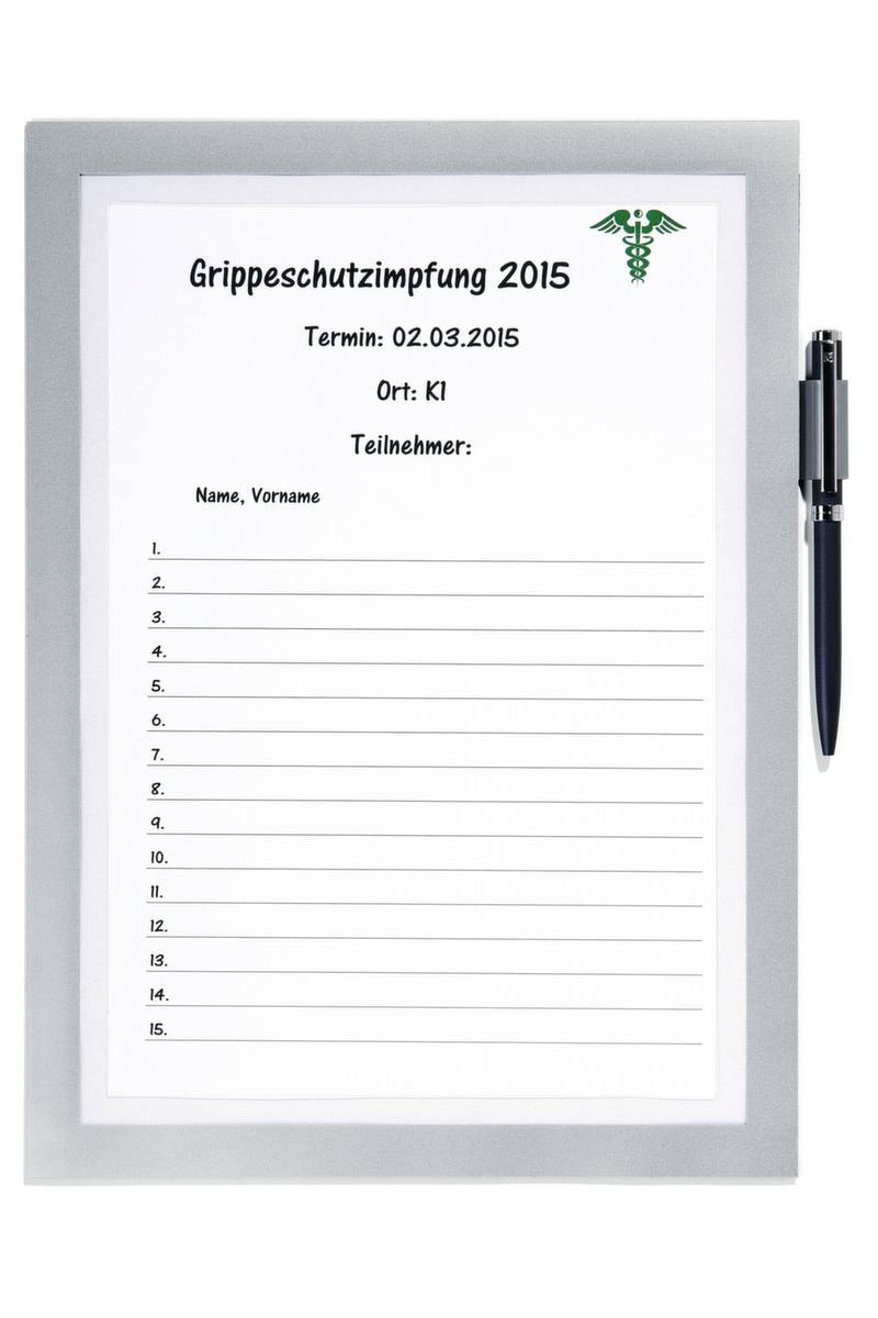 Magnetrahmen,DIN A4,Hoch-/Querformat,silber,Rückseite selbstklebend-3