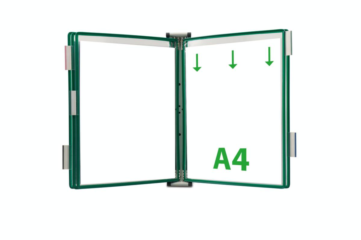 Wand-Sichttafelsystem,DIN A4,hoch,5 Tafeln,grün-0