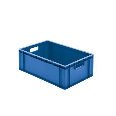 Euronorm-Stapelbehälter,HxLxB 210x600x400mm,40l,PP,blau,Wände geschlossen,Boden geschlossen
