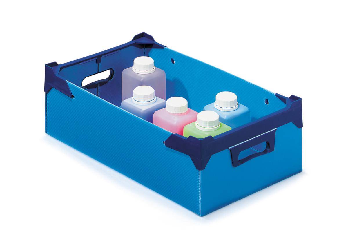 Stapelbox,HxLxB 210x555x360mm,36l,PP,blau,Wände geschlossen,Boden geschlossen-0