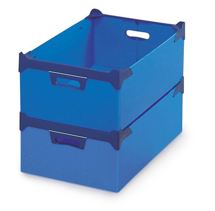 Stapelbox,HxLxB 210x555x360mm,36l,PP,blau,Wände geschlossen,Boden geschlossen-1