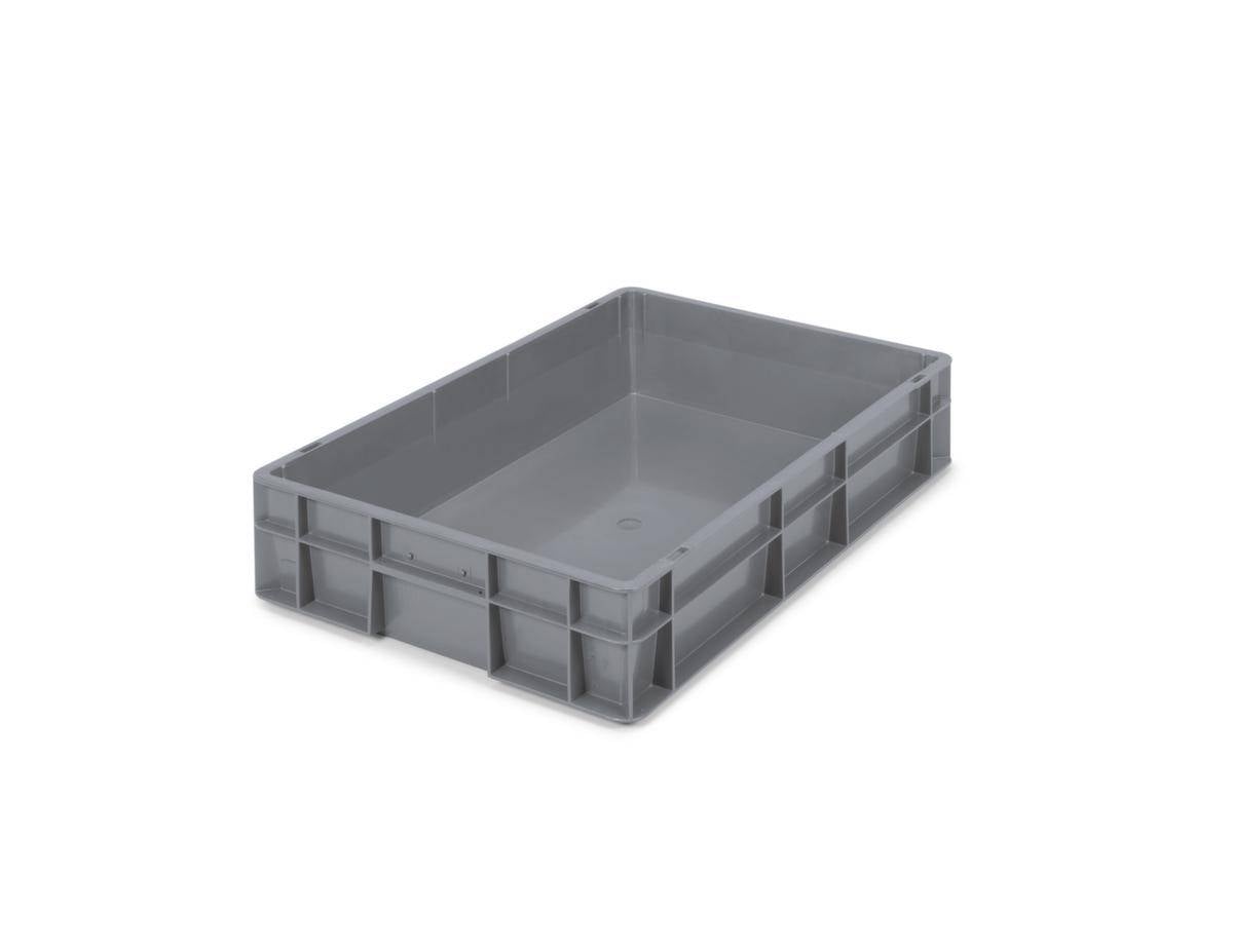 Euronorm-Stapelbehälter,HxLxB 120x600x400mm,20l,PP,grau,Wände geschlossen,Boden geschlossen-0