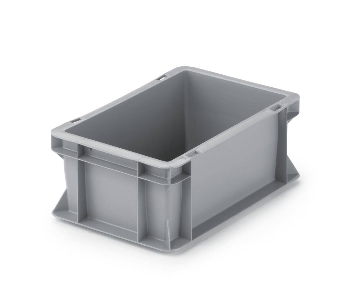 Euronorm-Stapelbehälter,HxLxB 120x300x200mm,5l,PP,grau,Wände geschlossen,Boden geschlossen-0