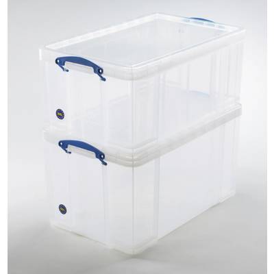 Aufbewahrungsbox,stapelbar,HxLxB 380x710x440mm,84l,PP,transparent,Wände geschlossen,Stülpdeckel