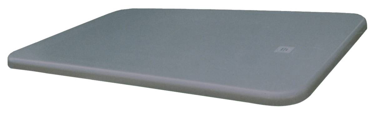 Flachdeckel,GFK,f. Großbehälter Inhalt 550l,grau-0