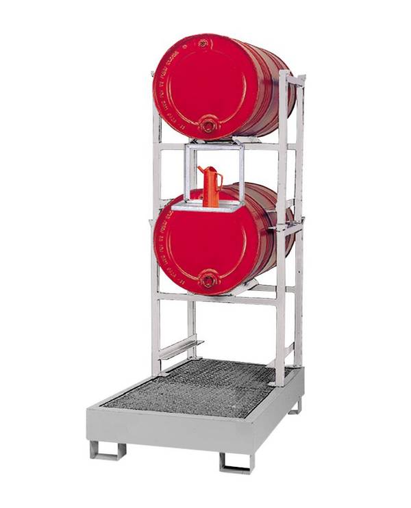 Stapelgestell,f. 1x60/200l Fass,HxBxT 790x790x650mm,1xFassauflage,verzinkt