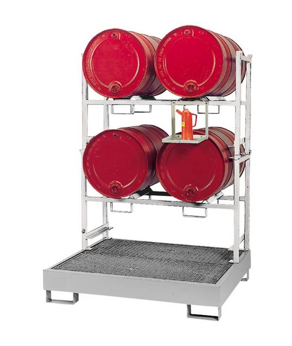 Stapelgestell,f. 2x200l Fass,HxBxT 790x1390x650mm,1xFassauflage,verzinkt