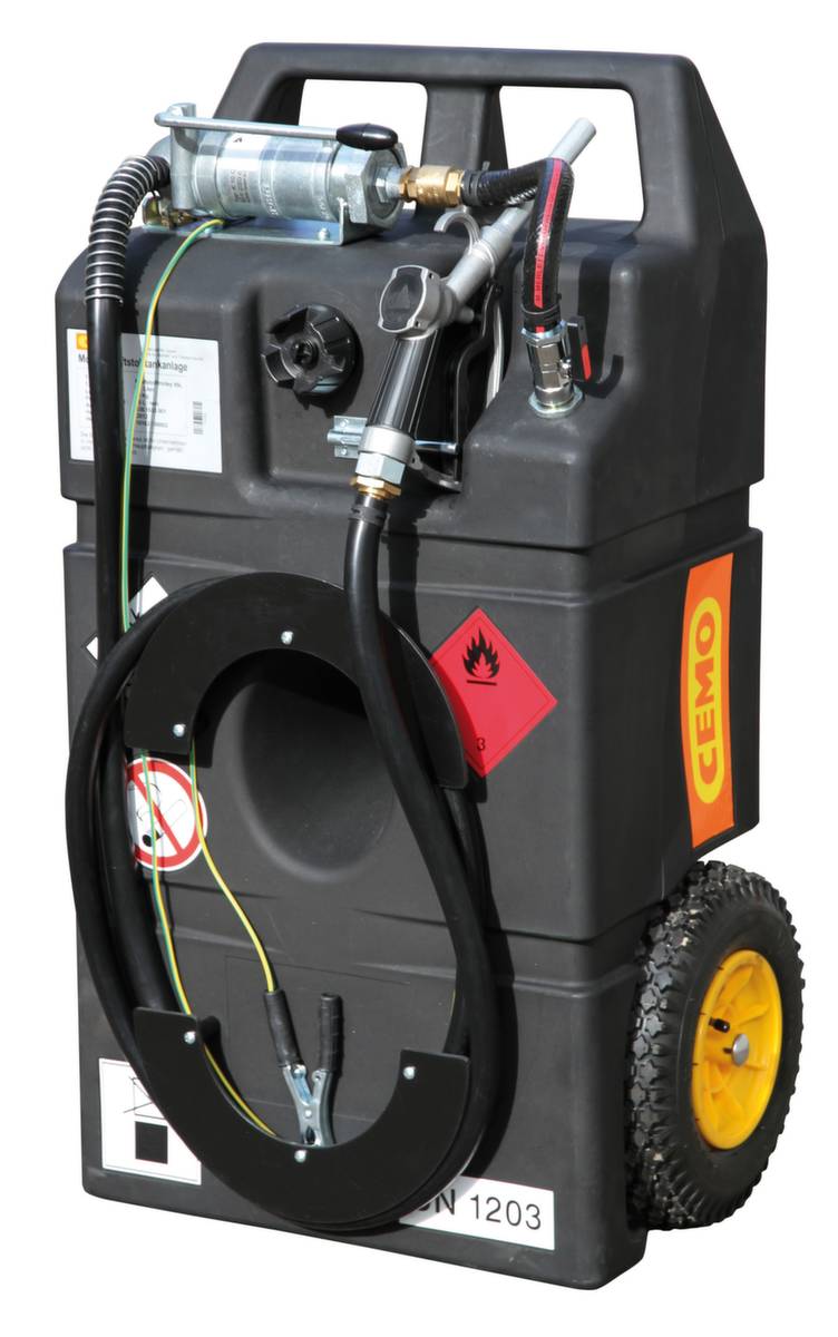 Kraftstofftrolley,95l,m. Handpumpe,Zapfventil,HxLxB 430x1000x590mm-0