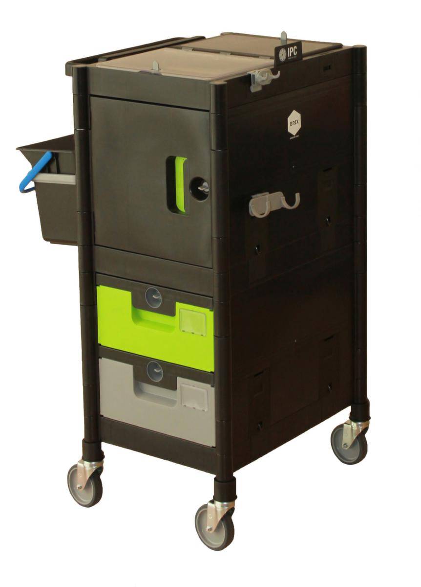 Reinigungswagen,HxBxT 1010x575x610mm,Eimer 2x6l schwarz,Gestell PP,4 Räder-3