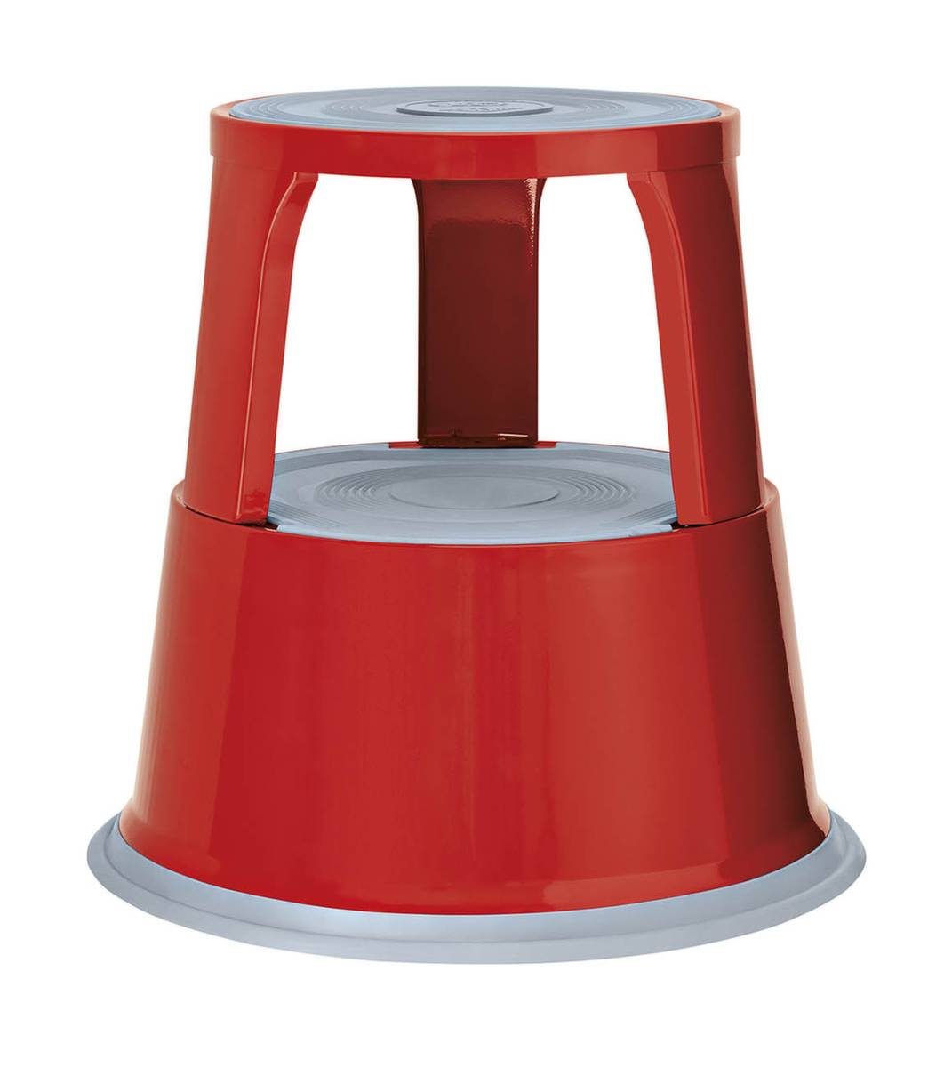 Rollhocker Stahlbl.rot H.mit/ohne Belastung 430/440mm D.oben 295mm D.unten 435mm-3