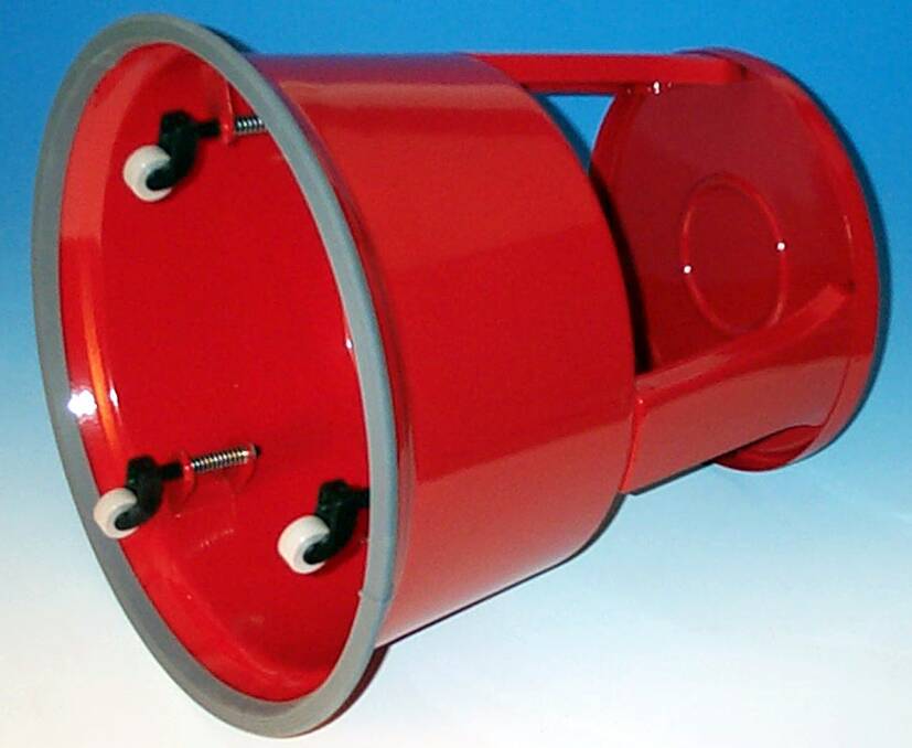 Rollhocker Stahlbl.rot H.mit/ohne Belastung 430/440mm D.oben 295mm D.unten 435mm-4