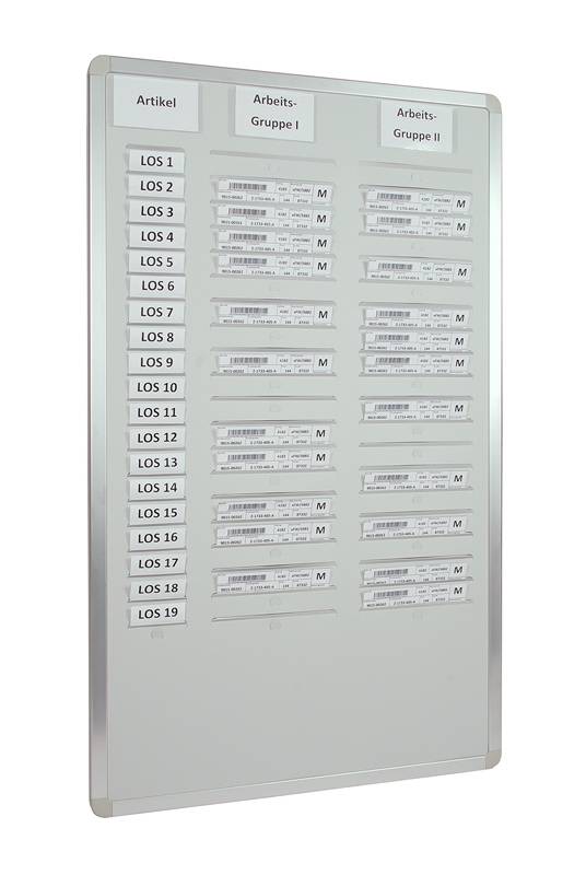 Planungstafel,40 Fächer,HxB 900x535mm,m. Beschriftungsfächern,Ablage(n) Hartschaum,hellgrau-0