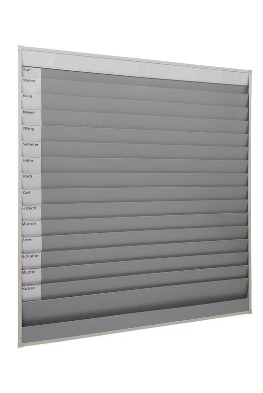 Auftragsplaner,15 Fächer,HxB 1750x1575mm,Ablage(n) Kunststoff,grau-2