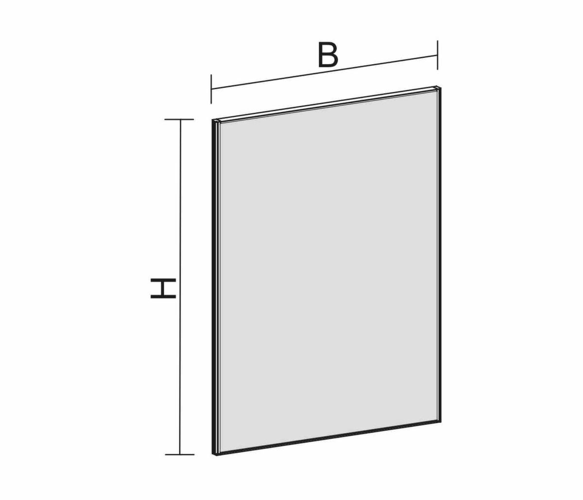 Schallabsorbierende Stellwand,HxBxT 1600x800x41mm,Wand Stoff,rot-1