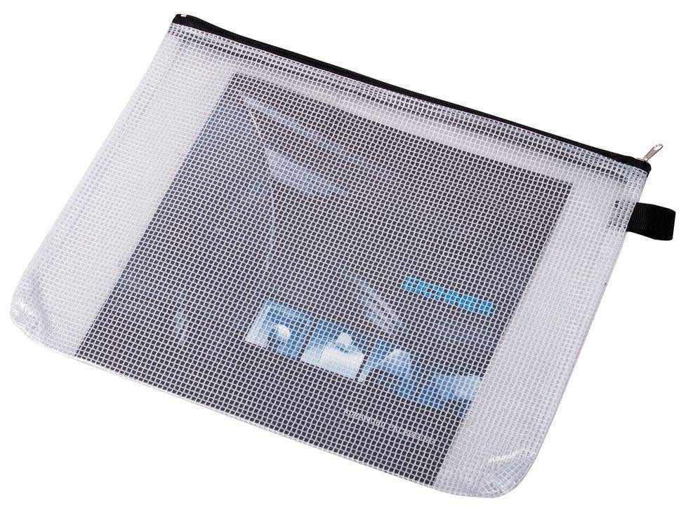 Reißverschlussbeutel,DIN B5,PVC,transparent,Reißverschluss schwarz-0