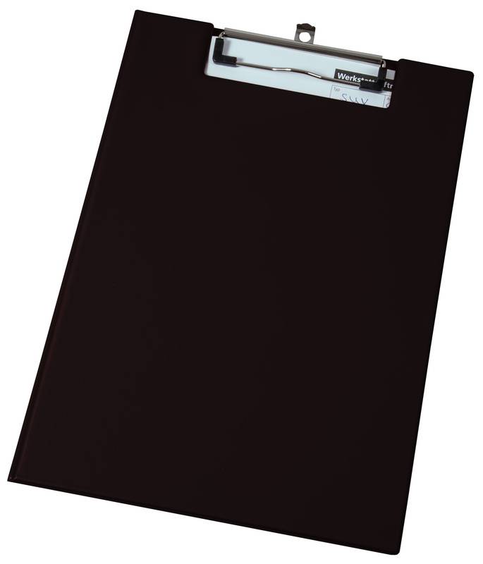 Klemmbrettmappe,f. DIN A4,m. Hakenöse,Klarsichttasche,Pappe