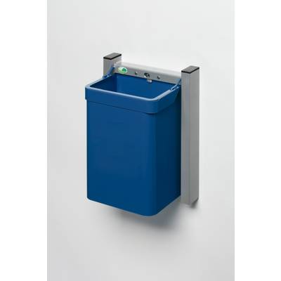 Abfallbehälter,15l,HxBxT 425x310x230mm,Wandbefestigung,Korpus Stahl blau