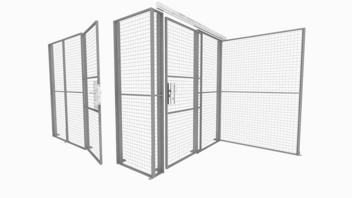 Wandelement,f. Trennwandsystem,HxB 2200x800mm,Extra-Ausführung,Stahl,RAL7037-4