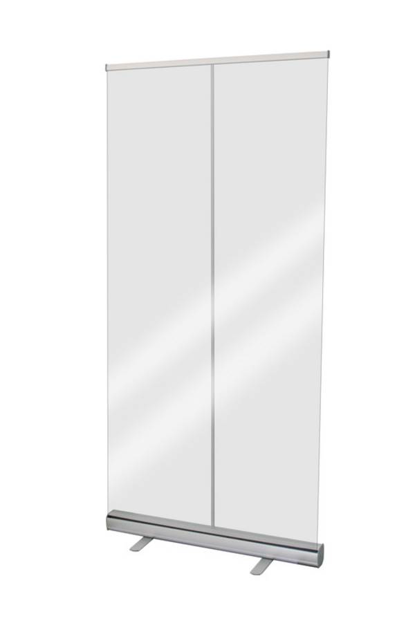 Hygieneschutzwand,PET-Folie,glasklar,Gestell Alu,HxBxT 2200x850x200mm