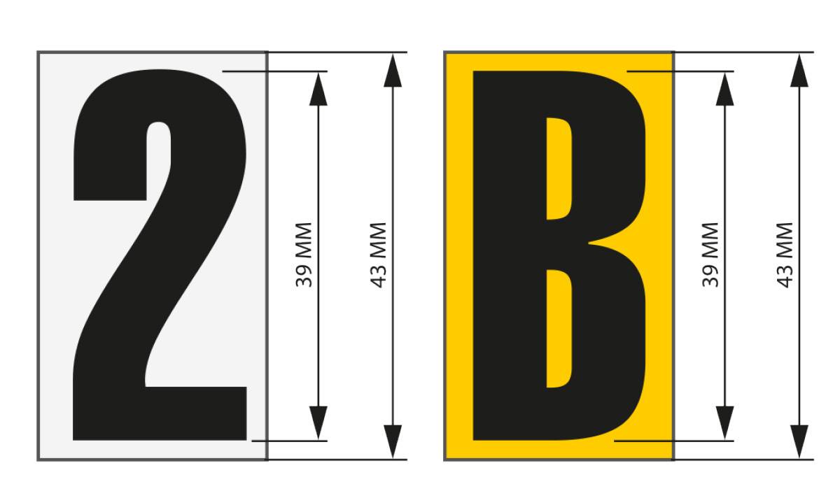 Regalfeldmagnet,Buchstaben A-Z,DIN A4,H 43mm,Magnetfolie,weiß/schwarz-2