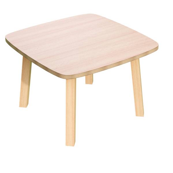 Beistelltisch,HxBxT 400x600x600mm,4-Fuß natur,Vierkantrohr,Platte Buche
