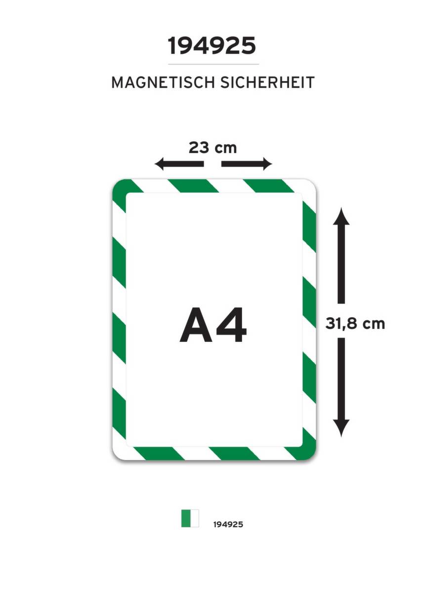 Inforahmen,DIN A4,grün/weiß,Rücken/Verschluss magnetisch-1