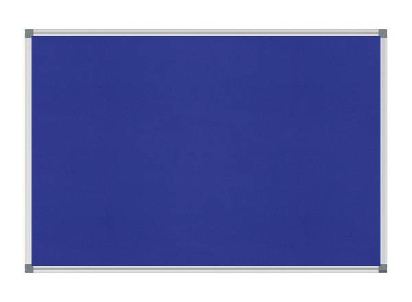 Pinntafel,HxB 900x1800mm,Tafel Filz,blau,pinnbar,Rahmen Alu silber