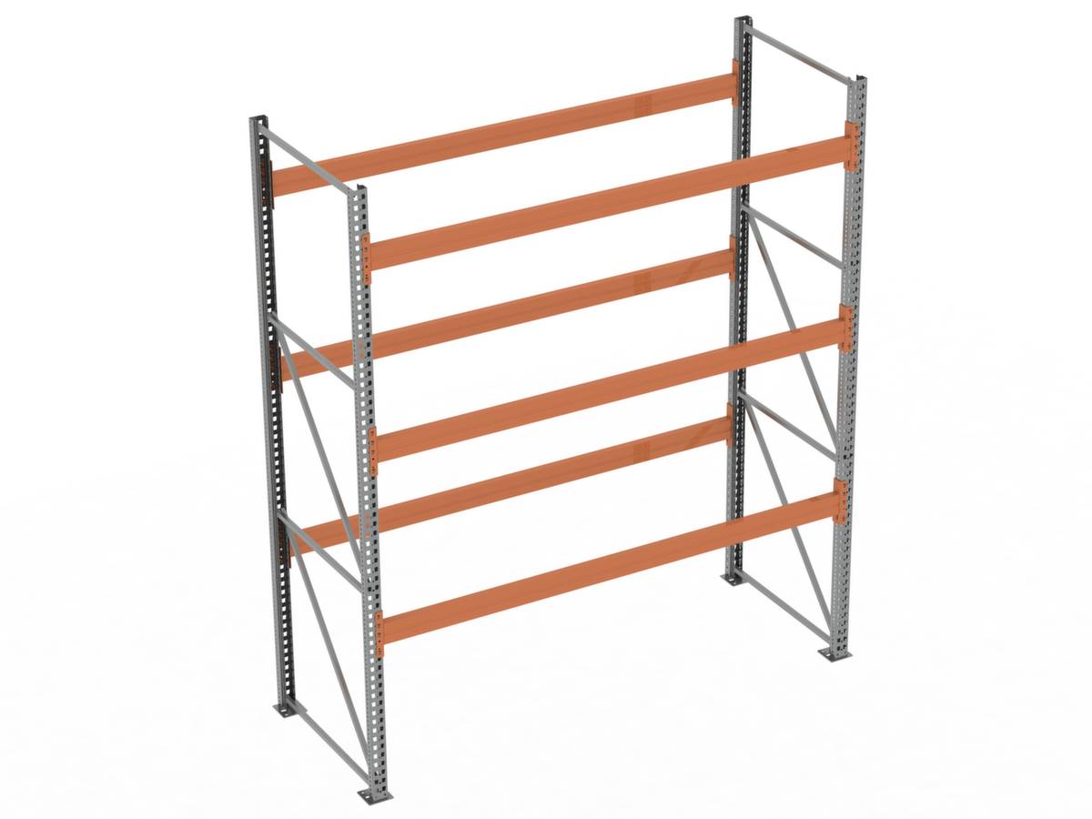 Palettenregal,Grundfeld,HxBxT 3300x2870x1100mm,Fachl. 2940kg,3xTraversen,12 Stellplätze,Einlagerung längs-3