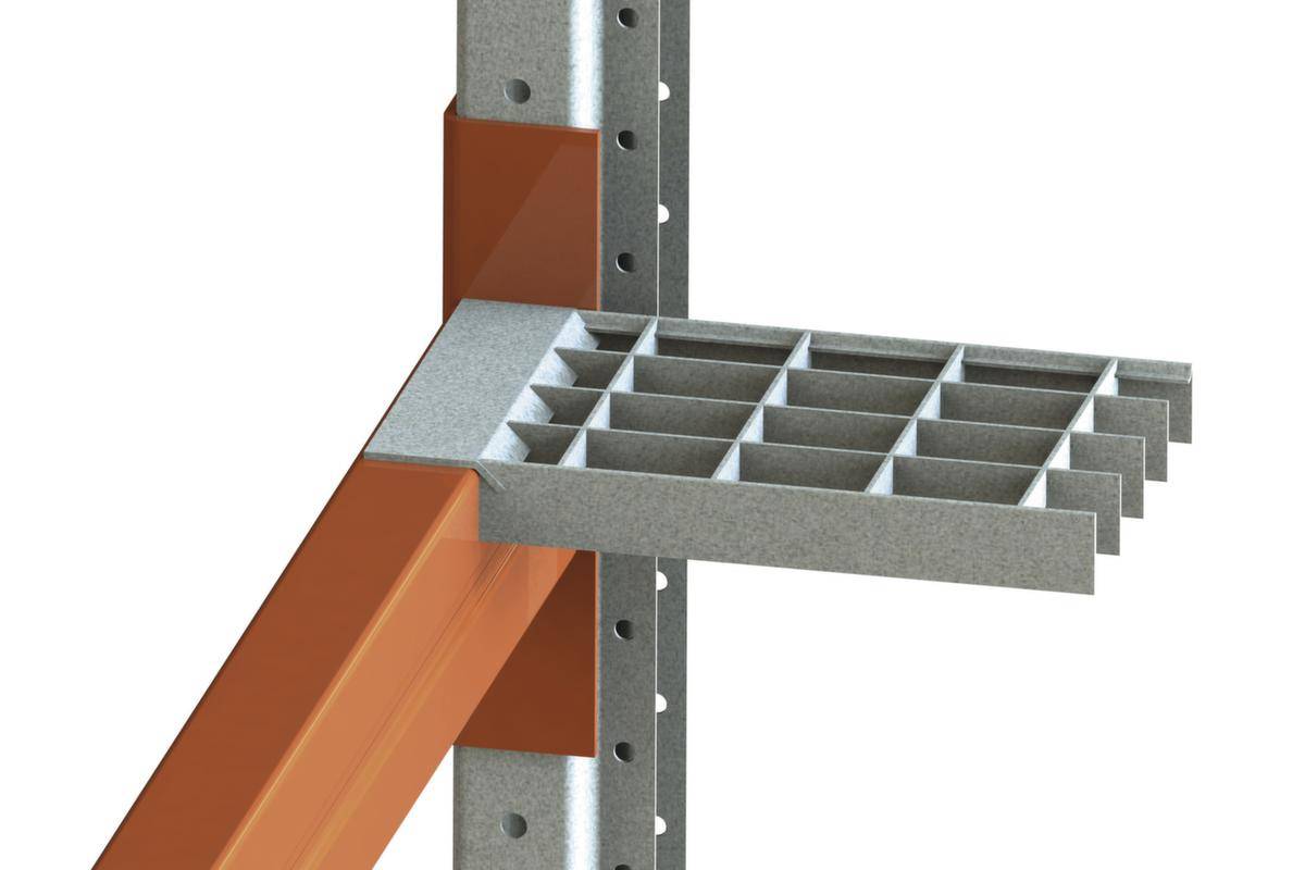 Gitterrostboden,f. Palettenregal,BxT 3300x800mm,Fachl. 850kg,eingelegt,MW 50x40mm,verzinkt-1