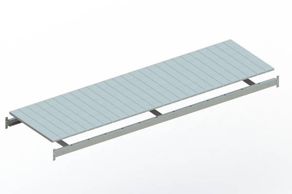 Stahlpaneelboden,f. Weitspannregal,BxT 2600x800mm,Fachl. 490kg,verzinkt-0